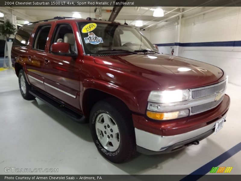 Sport Red Metallic / Tan/Neutral 2004 Chevrolet Suburban 1500 LT 4x4