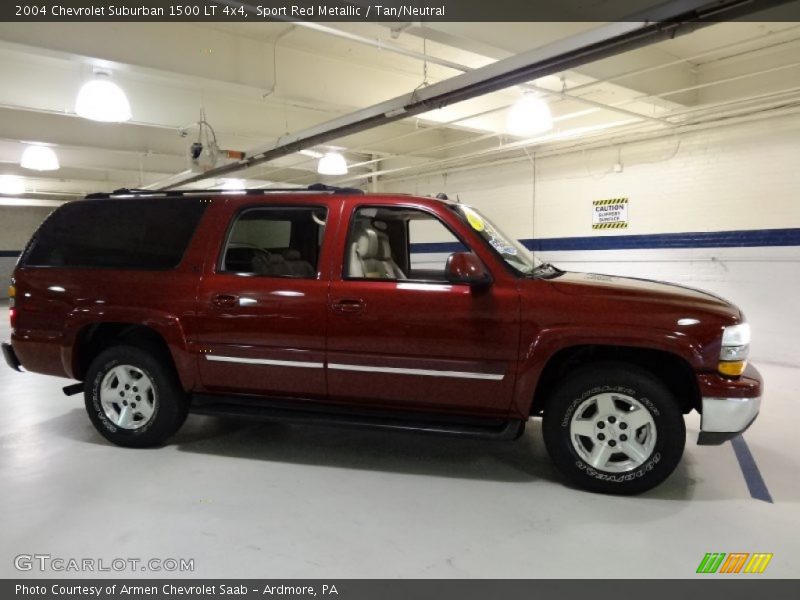 Sport Red Metallic / Tan/Neutral 2004 Chevrolet Suburban 1500 LT 4x4