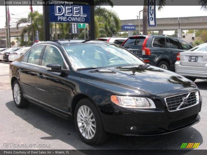 Black / Sandstone Beige 2008 Volvo S80 3.2