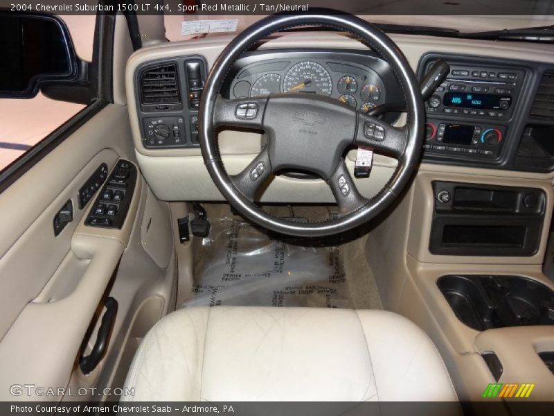 Sport Red Metallic / Tan/Neutral 2004 Chevrolet Suburban 1500 LT 4x4