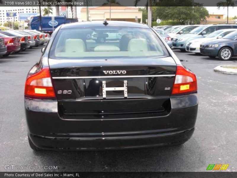 Black / Sandstone Beige 2008 Volvo S80 3.2