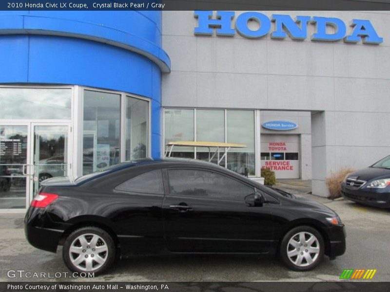 Crystal Black Pearl / Gray 2010 Honda Civic LX Coupe