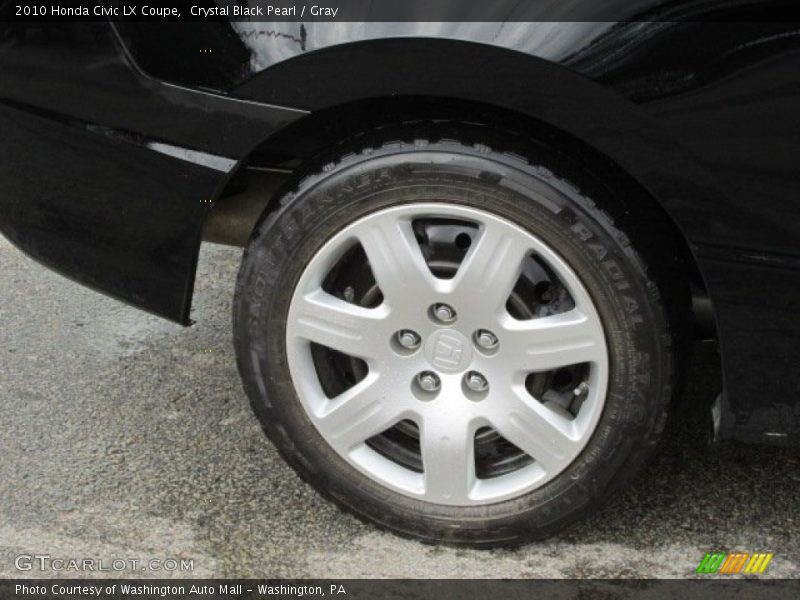 Crystal Black Pearl / Gray 2010 Honda Civic LX Coupe