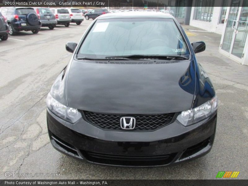 Crystal Black Pearl / Gray 2010 Honda Civic LX Coupe
