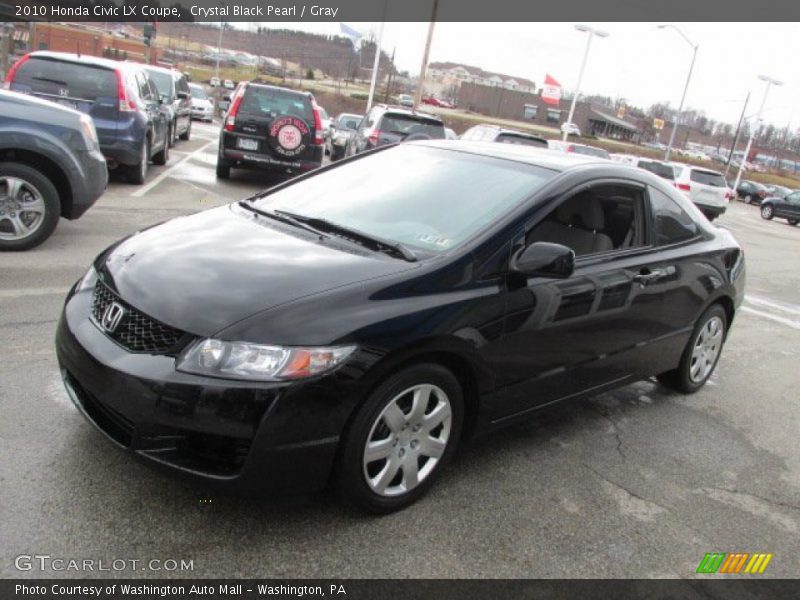 Crystal Black Pearl / Gray 2010 Honda Civic LX Coupe