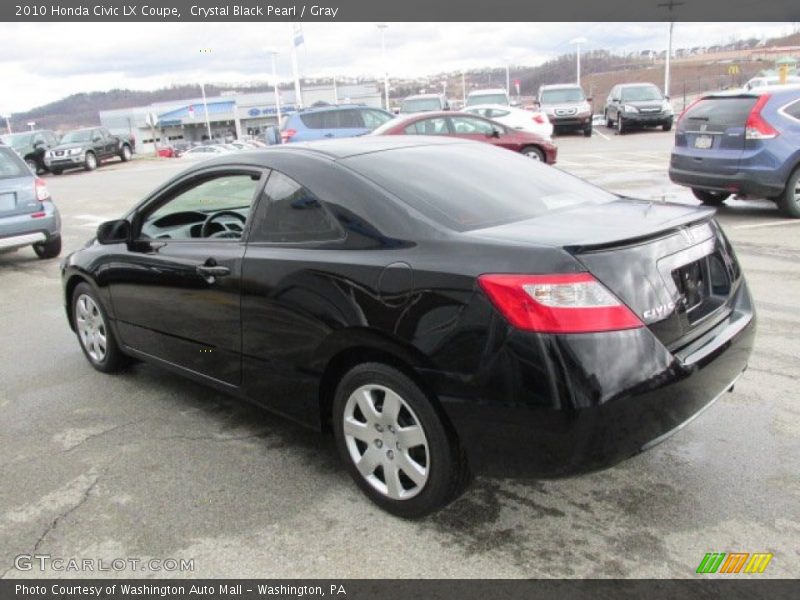Crystal Black Pearl / Gray 2010 Honda Civic LX Coupe