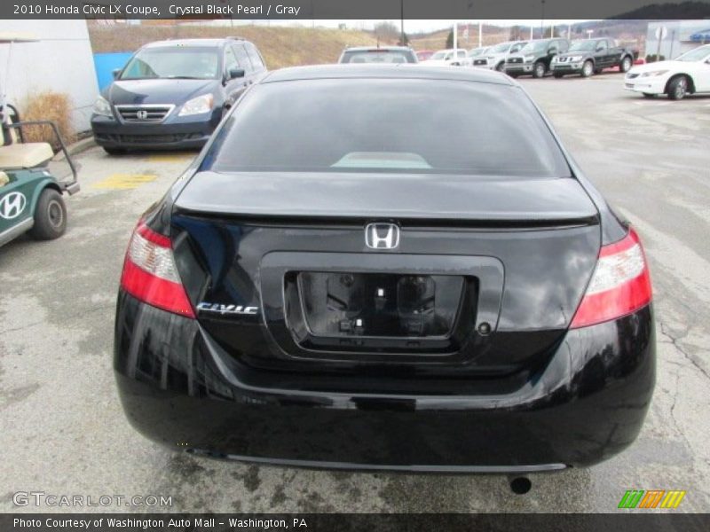 Crystal Black Pearl / Gray 2010 Honda Civic LX Coupe