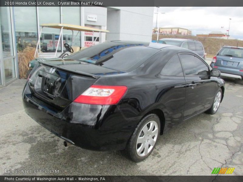 Crystal Black Pearl / Gray 2010 Honda Civic LX Coupe