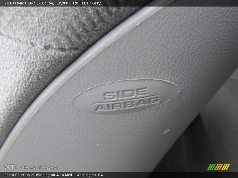 Crystal Black Pearl / Gray 2010 Honda Civic LX Coupe