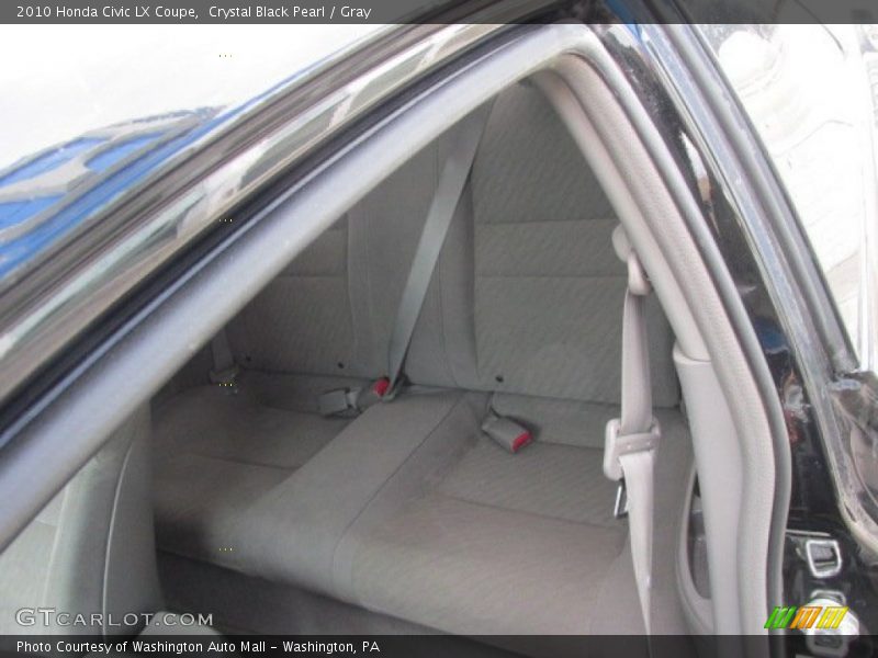 Crystal Black Pearl / Gray 2010 Honda Civic LX Coupe