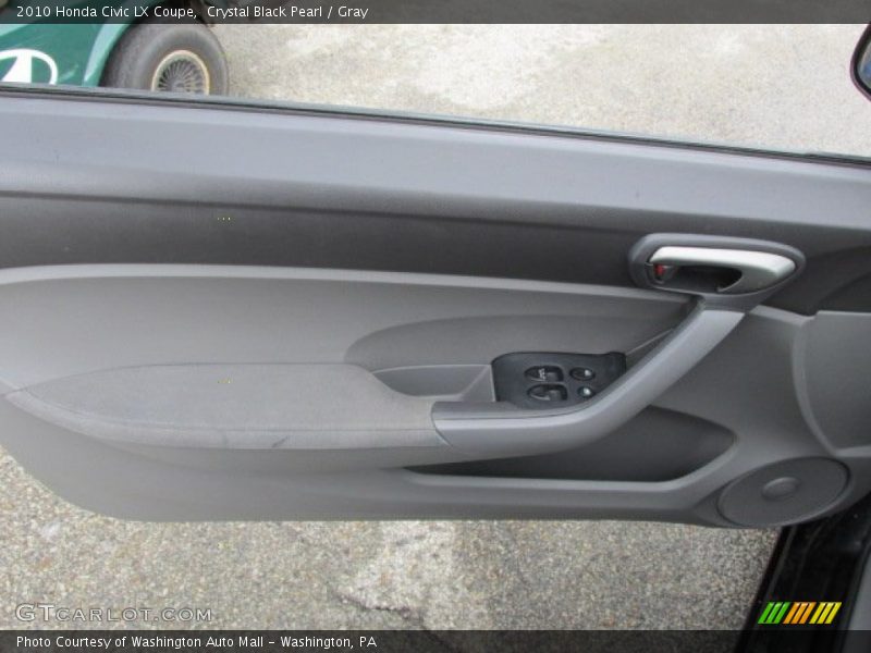 Crystal Black Pearl / Gray 2010 Honda Civic LX Coupe