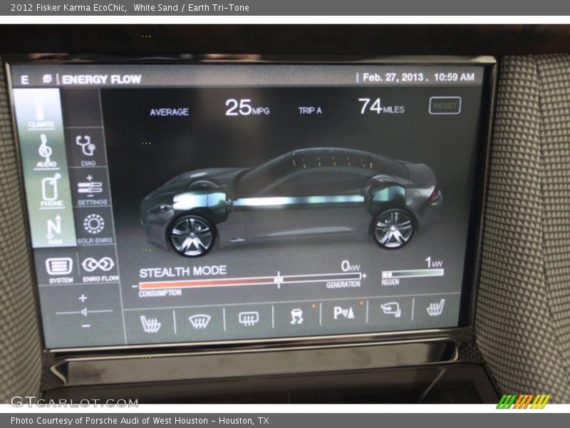 White Sand / Earth Tri-Tone 2012 Fisker Karma EcoChic