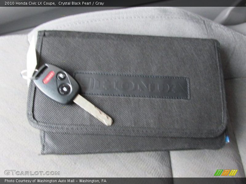 Crystal Black Pearl / Gray 2010 Honda Civic LX Coupe