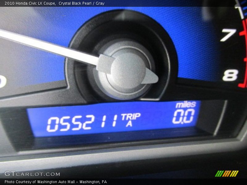 Crystal Black Pearl / Gray 2010 Honda Civic LX Coupe