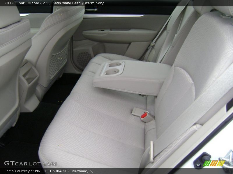 Rear Seat of 2012 Outback 2.5i