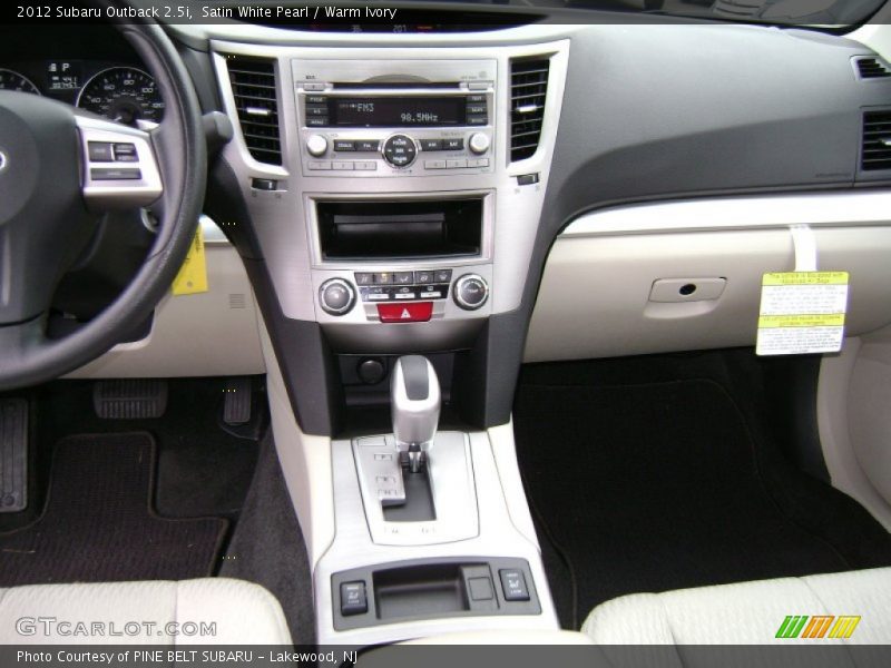Dashboard of 2012 Outback 2.5i