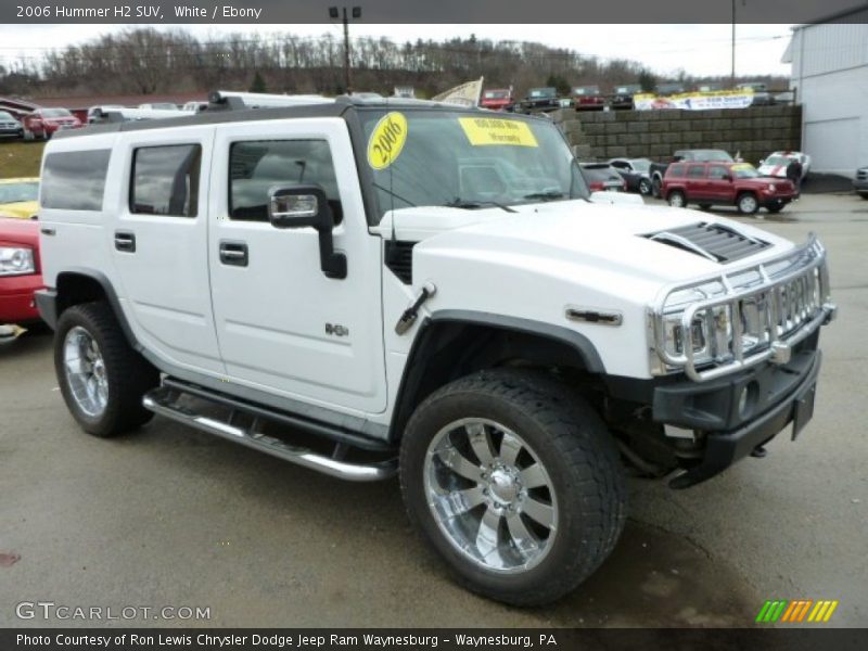 White / Ebony 2006 Hummer H2 SUV