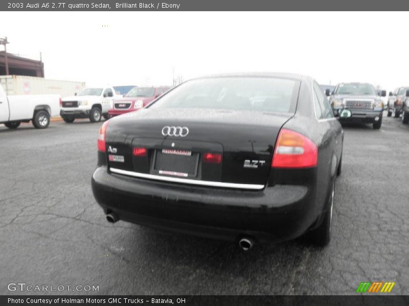 Brilliant Black / Ebony 2003 Audi A6 2.7T quattro Sedan