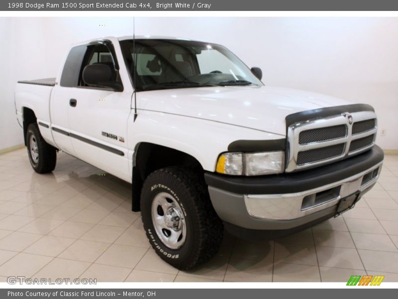 Bright White / Gray 1998 Dodge Ram 1500 Sport Extended Cab 4x4