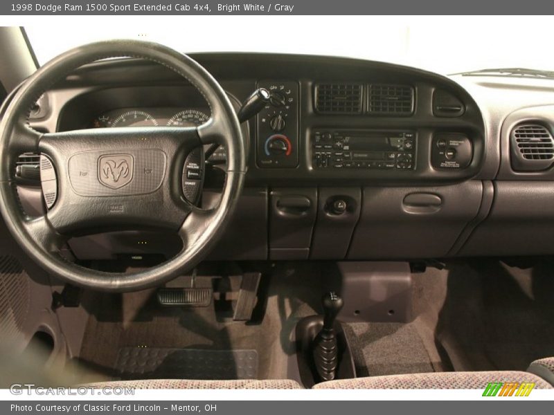 Bright White / Gray 1998 Dodge Ram 1500 Sport Extended Cab 4x4