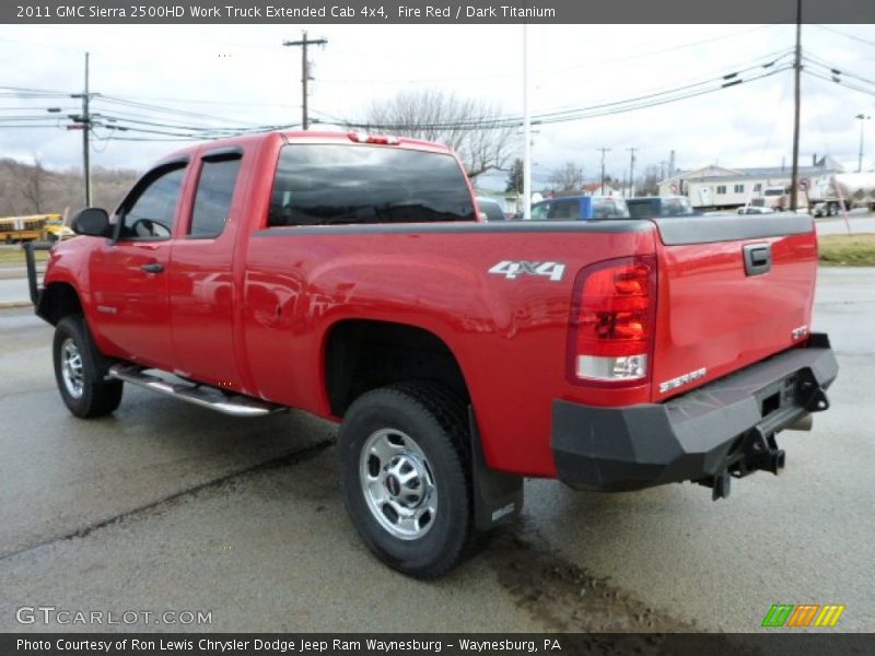 Fire Red / Dark Titanium 2011 GMC Sierra 2500HD Work Truck Extended Cab 4x4