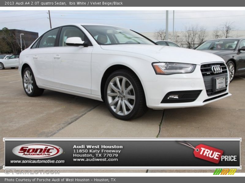 Ibis White / Velvet Beige/Black 2013 Audi A4 2.0T quattro Sedan