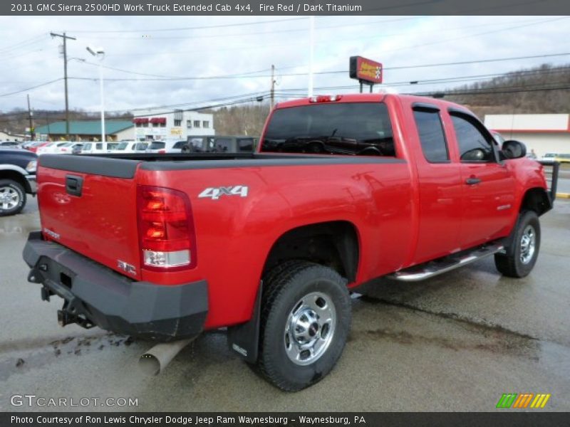Fire Red / Dark Titanium 2011 GMC Sierra 2500HD Work Truck Extended Cab 4x4