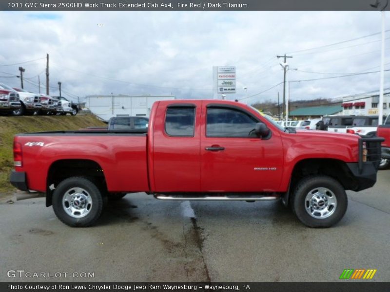 Fire Red / Dark Titanium 2011 GMC Sierra 2500HD Work Truck Extended Cab 4x4