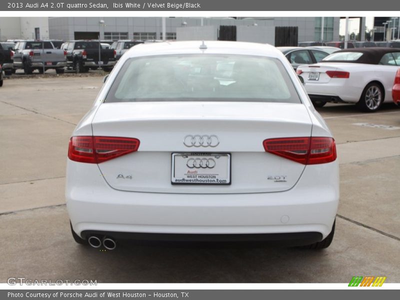 Ibis White / Velvet Beige/Black 2013 Audi A4 2.0T quattro Sedan