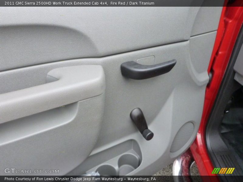 Fire Red / Dark Titanium 2011 GMC Sierra 2500HD Work Truck Extended Cab 4x4