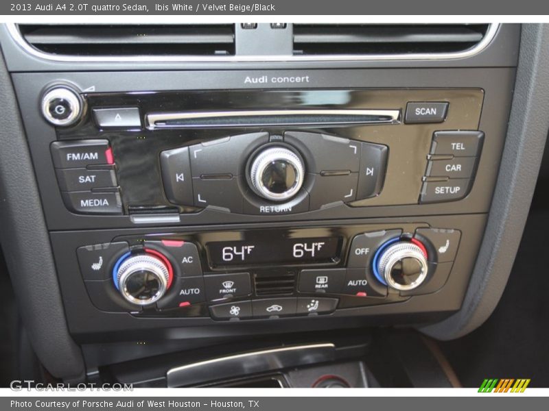 Controls of 2013 A4 2.0T quattro Sedan