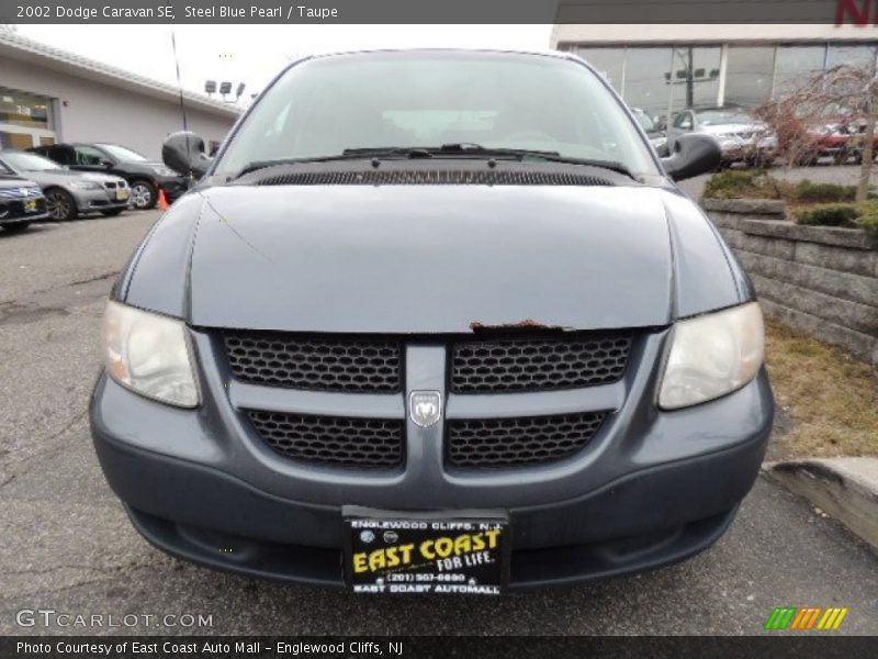 Steel Blue Pearl / Taupe 2002 Dodge Caravan SE