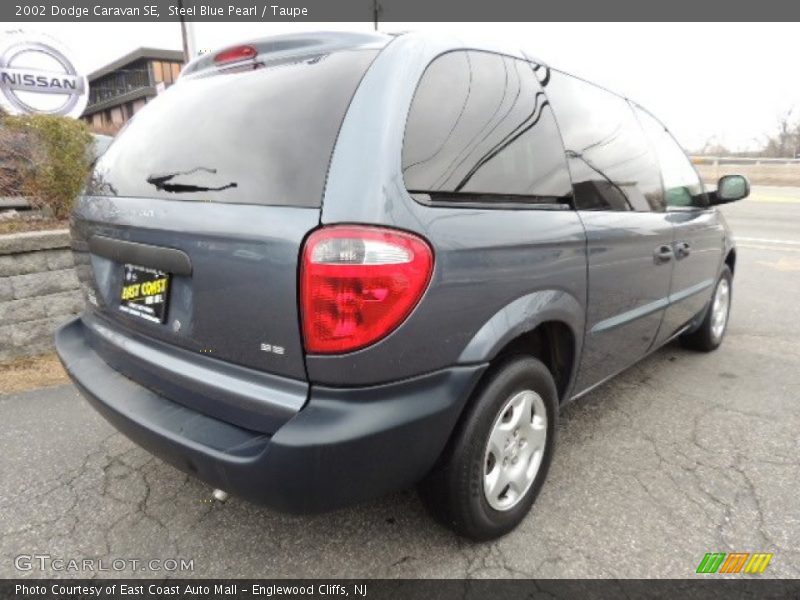 Steel Blue Pearl / Taupe 2002 Dodge Caravan SE