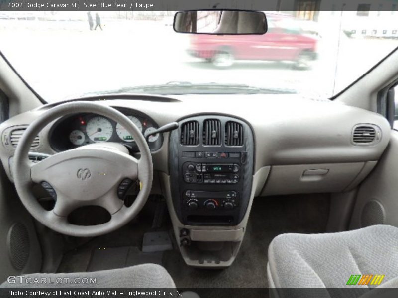 Steel Blue Pearl / Taupe 2002 Dodge Caravan SE