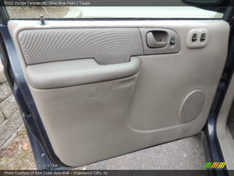 Steel Blue Pearl / Taupe 2002 Dodge Caravan SE