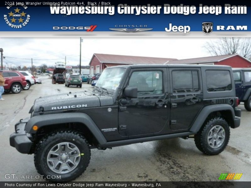 Black / Black 2013 Jeep Wrangler Unlimited Rubicon 4x4