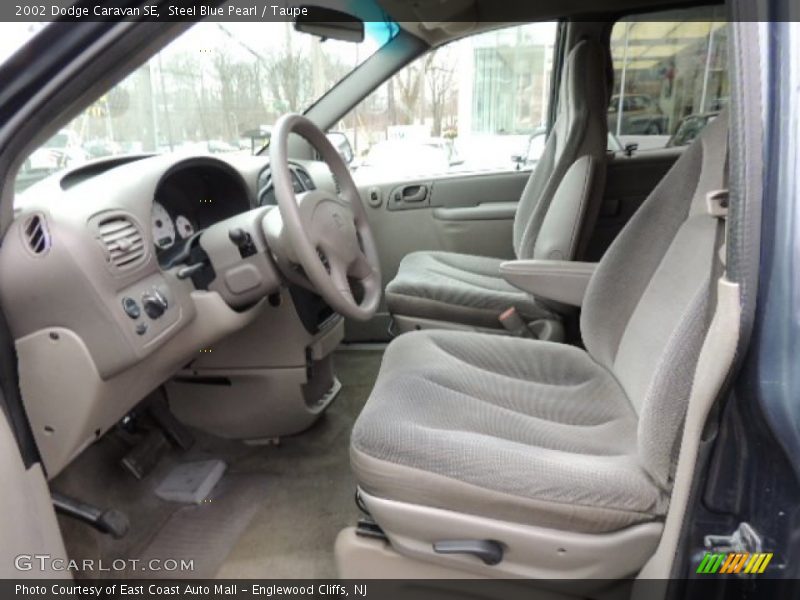 Steel Blue Pearl / Taupe 2002 Dodge Caravan SE