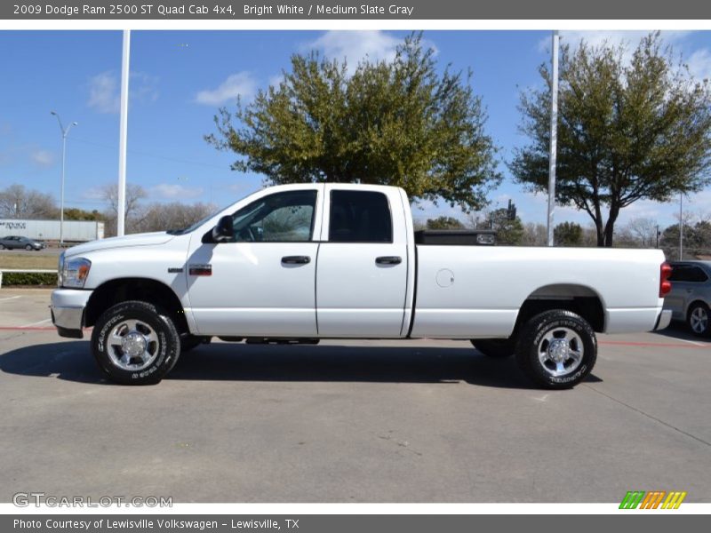 Bright White / Medium Slate Gray 2009 Dodge Ram 2500 ST Quad Cab 4x4