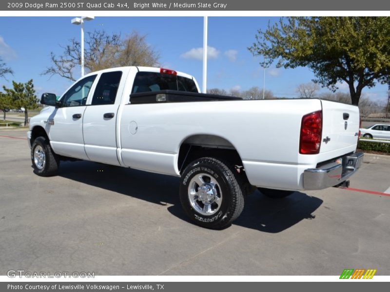 Bright White / Medium Slate Gray 2009 Dodge Ram 2500 ST Quad Cab 4x4