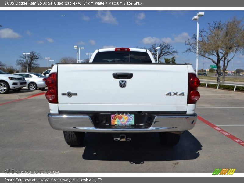 Bright White / Medium Slate Gray 2009 Dodge Ram 2500 ST Quad Cab 4x4