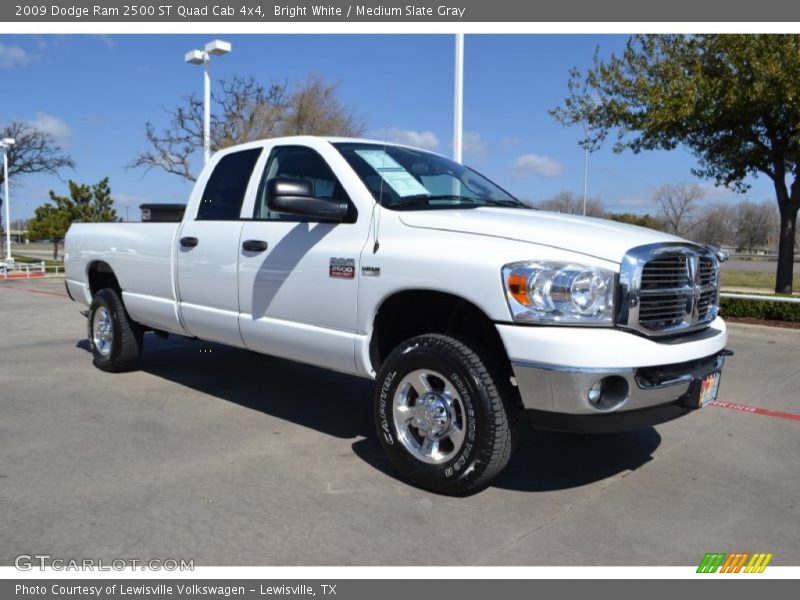 Bright White / Medium Slate Gray 2009 Dodge Ram 2500 ST Quad Cab 4x4