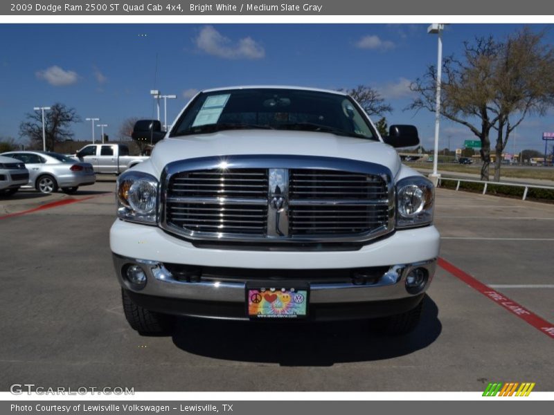 Bright White / Medium Slate Gray 2009 Dodge Ram 2500 ST Quad Cab 4x4