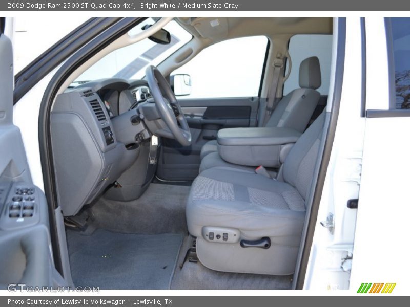 Bright White / Medium Slate Gray 2009 Dodge Ram 2500 ST Quad Cab 4x4