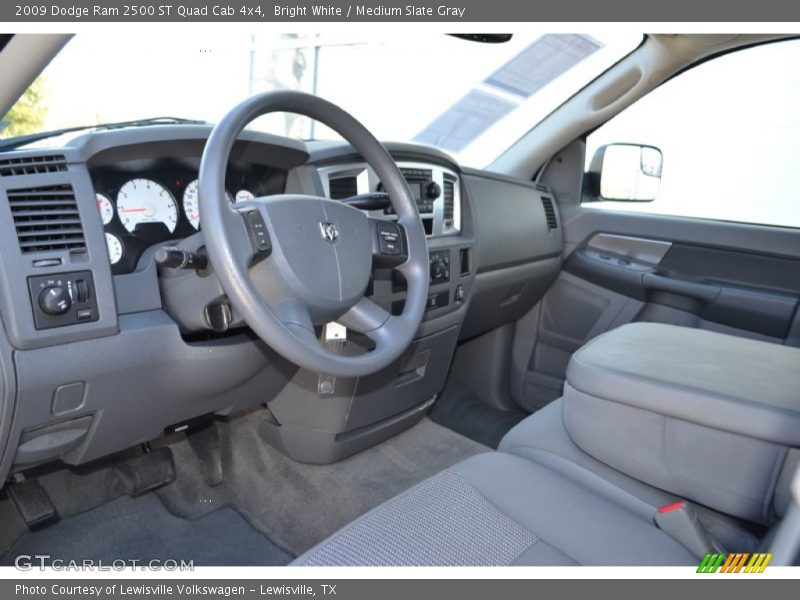 Bright White / Medium Slate Gray 2009 Dodge Ram 2500 ST Quad Cab 4x4