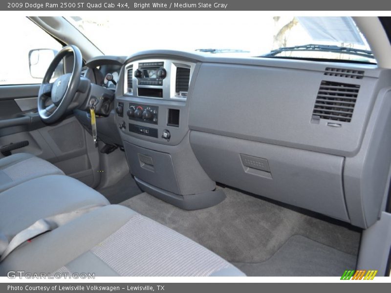Bright White / Medium Slate Gray 2009 Dodge Ram 2500 ST Quad Cab 4x4