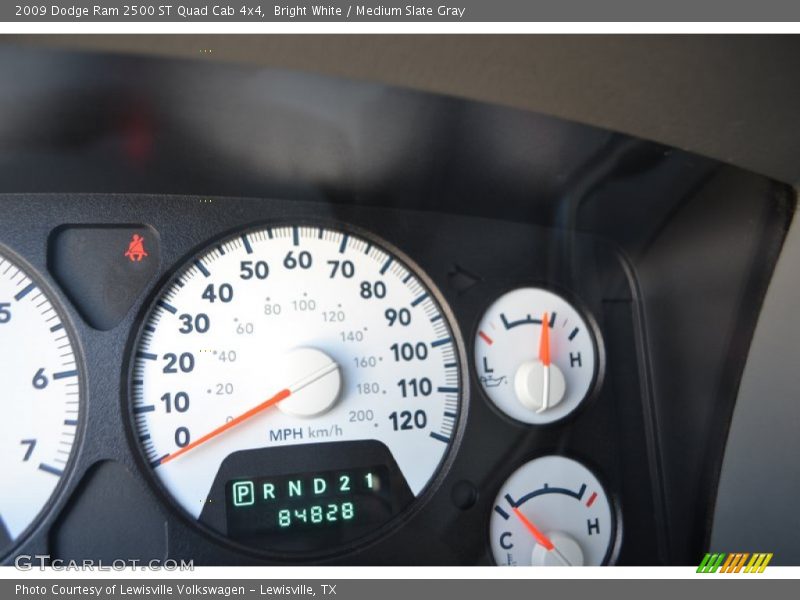 Bright White / Medium Slate Gray 2009 Dodge Ram 2500 ST Quad Cab 4x4