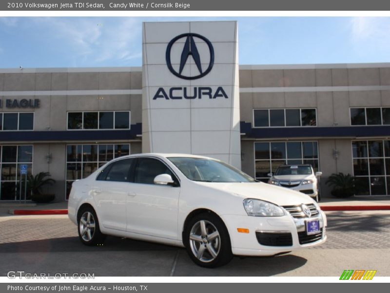 Candy White / Cornsilk Beige 2010 Volkswagen Jetta TDI Sedan