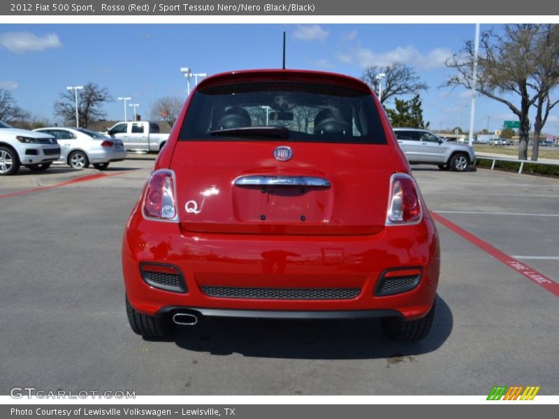 Rosso (Red) / Sport Tessuto Nero/Nero (Black/Black) 2012 Fiat 500 Sport