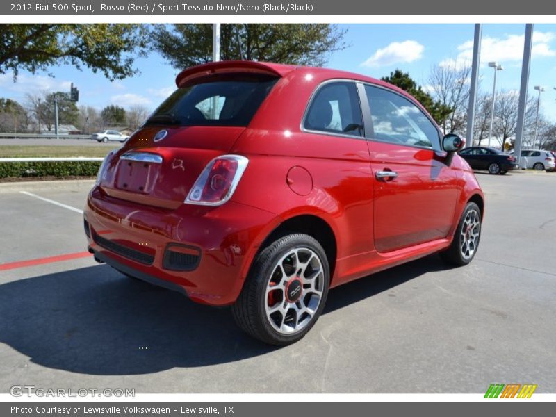 Rosso (Red) / Sport Tessuto Nero/Nero (Black/Black) 2012 Fiat 500 Sport