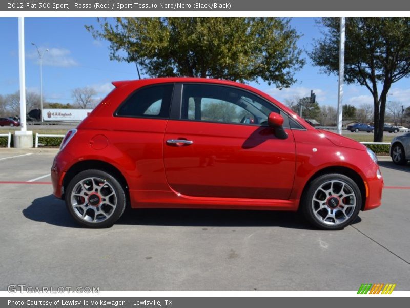 Rosso (Red) / Sport Tessuto Nero/Nero (Black/Black) 2012 Fiat 500 Sport